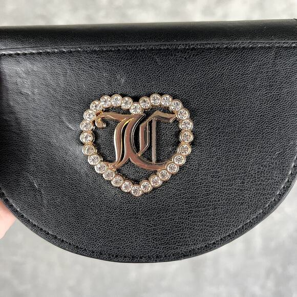 Juicy Couture Y2K Black Bling Belt Bag Fanny Pack Festival NWT - Picture 2 of 7